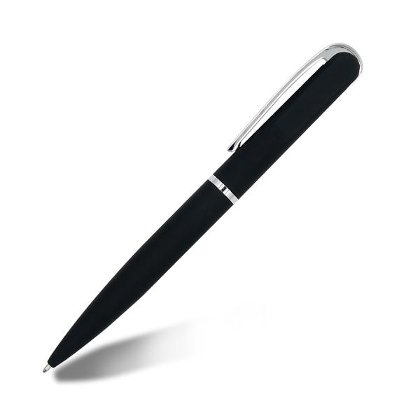 stylo à bille d'affaires avec logo en métal rotatif revêtement doux stylo à bille à toucher doux