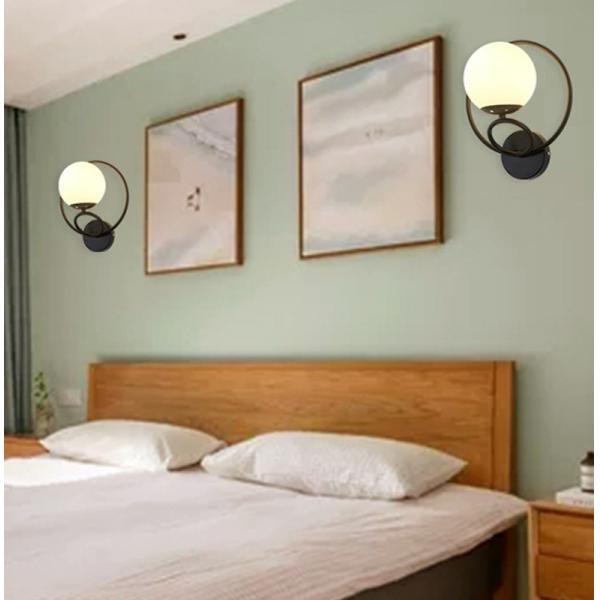 Post-modern Simple interior Wall Lamp Glass Bedroom Light luxury Round Corridor Stair round wall light(WH-OR-93)