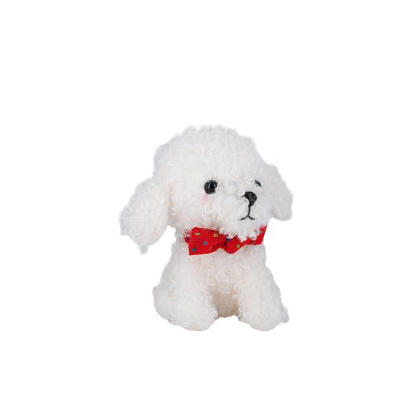 23cm Super Kawaii Simulation Stuffed Toys Adorable Plush Teddy Bear Dog With Bow