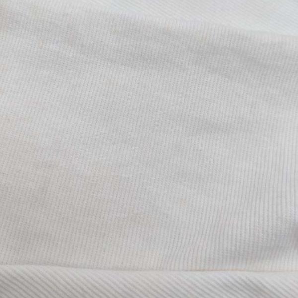 White Color 100% Cotton Plain Dyed Fabric For Sports Clothing 260gsm