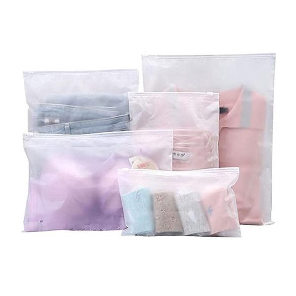 SZCX Custom Logo Plastic Garment Bags Factory With Zipper Packaging Reusable Clothing Ziplock Bags for Business Zip Lock Bag