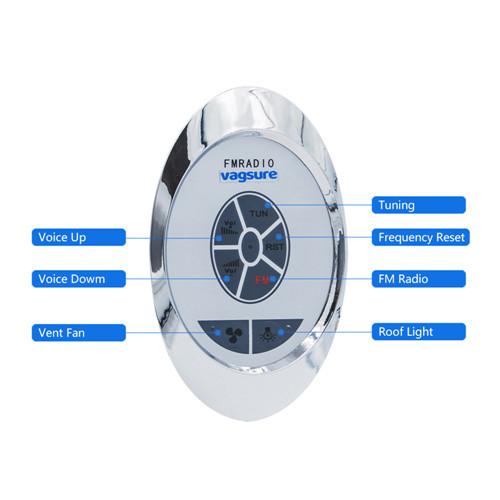 Radio Speaker Steam Bath Equipment Oval Polishing Mirror Effect Control Panel