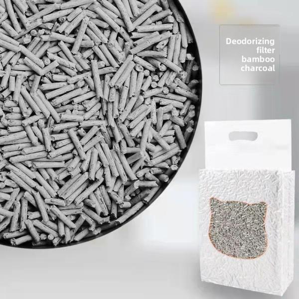Suministros para mascotas Fabricado en China Productos para mascotas 1,5 mm Biodegradable arena de basura para gatos carbono activado Tofu basura para gatos