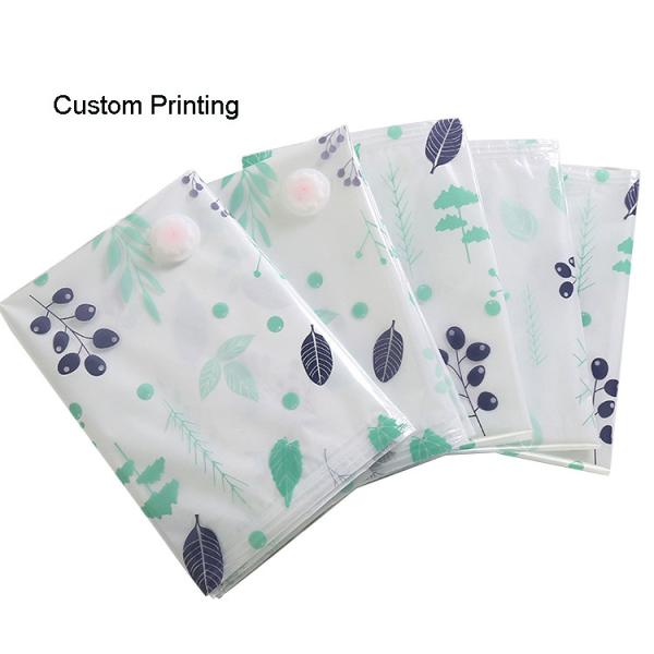 Pillow Packing Travel Space Saver Vacuum Compression Storage Bags With Electric Pump