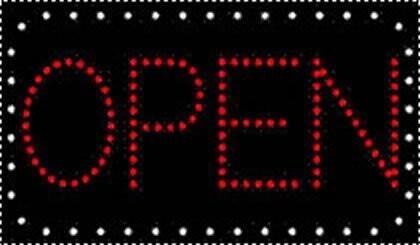 CE RoHS LVD Power Certificate Hanging Chain Sign Board for Indoor LED Open Signs