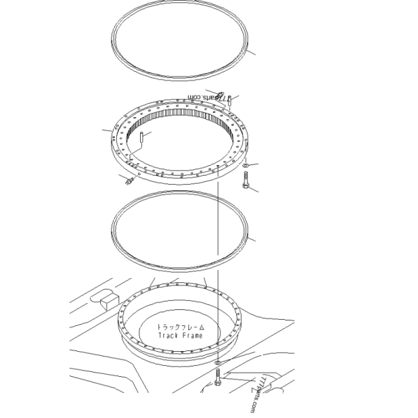 PC130-7 Slewing Bearing for Komatsu Excavator Spare Parts 203-25-62100 Swing Circle Slew Ring Aftermarket