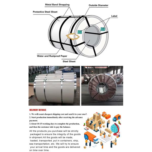 Punching Service Color Coated Prepainted Galvanized Steel Coil PPGI Steel in Standard Package for Processing and Service