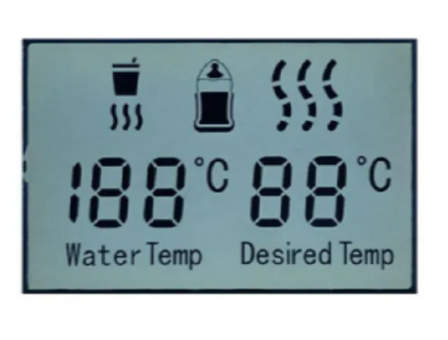 Customized Dimensions 7 Segment LCD Display with 12 O'clock Viewing Angle and Transmissive LCD Technology