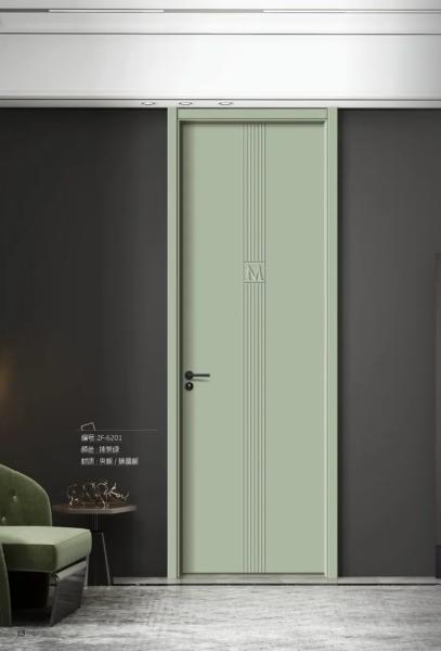 Luxury Interior Modern Solid Wood Door Multicolor Minimalista Porta de Madeira Personalizada