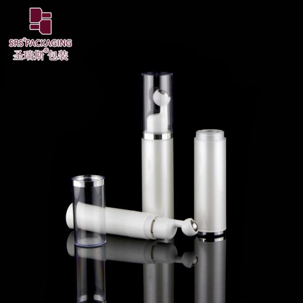 Pearl White Acrylic Cosmetic Roller Bottle 10ml 15ml for Eye Serum Packaging
