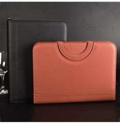 Portfólio de couro luxuoso Nontoxic Multiscene do negócio reciclável com banco do poder