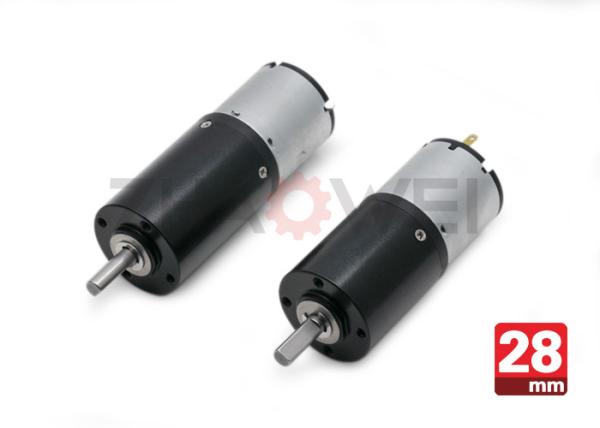 DC 24V 28mm Planetary Reduction geared electric motor , 96 / 1 Gear Ratio
