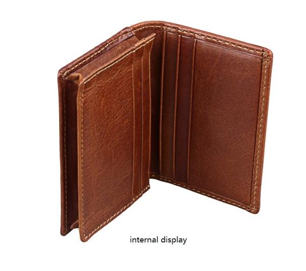 0.4CM Thick 11x7.7cm Mens PU Leather Wallet Credit Card Card Case BM