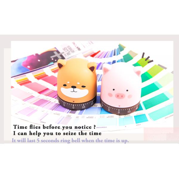 Countdown Cute Kitchen Timer , 72g Animal Kitchen Timer 7*7*8cm