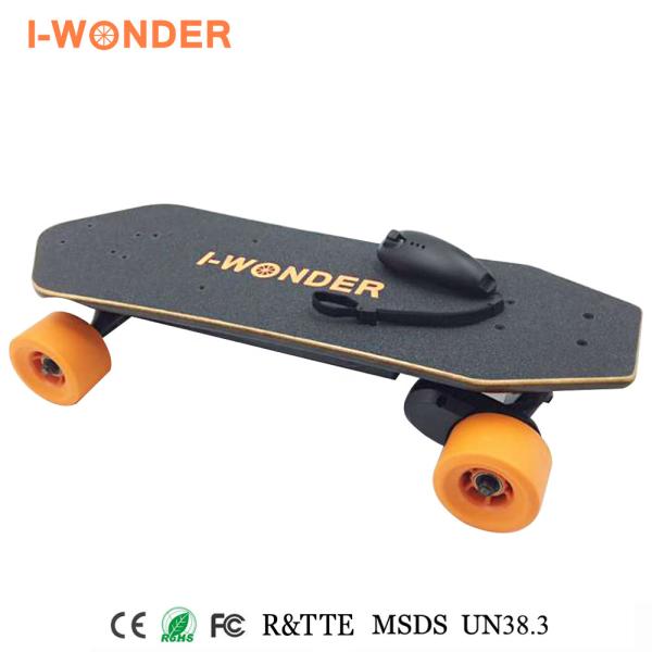 Portable RC Bamboo Longboard Electric Skateboard 1200w 8.8AH 24V FCC Certified