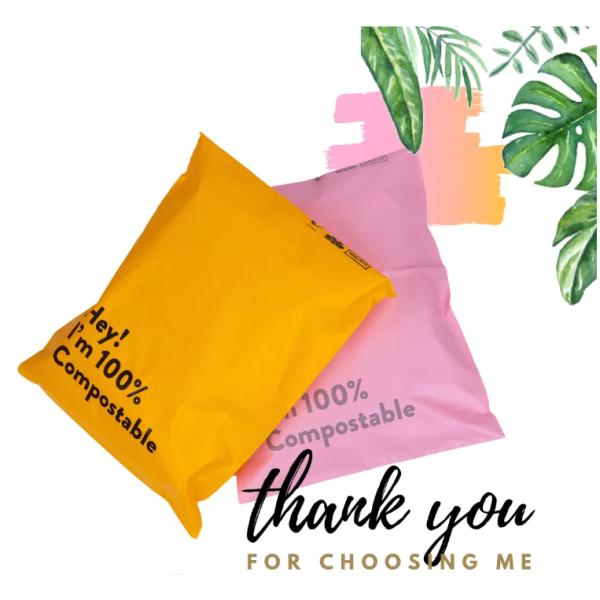 Compostable Waterproof Eco Poly Mailers Strong Adhesive With Logo