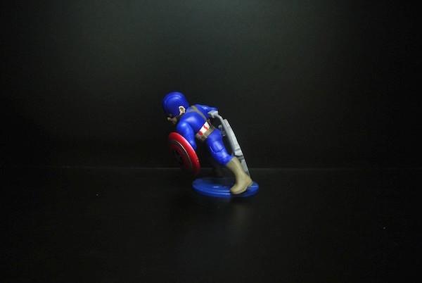 7cm Height Little Collectible Toys Captain America Figure Blue Color With Shield