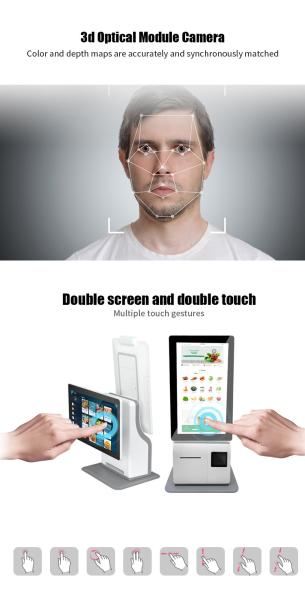 Desktop 15.6 Inch Self Service Kiosk Touch Screen For Retail Catering Hospitality