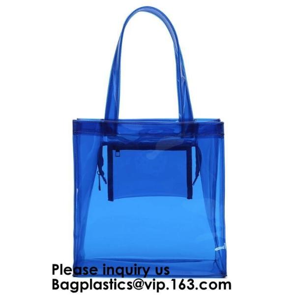 Clear Zipper Bag With Compression Packing Closure,Toiletry Bag With Pink Trim And Zipper Closing PVC zipper pouch bageas