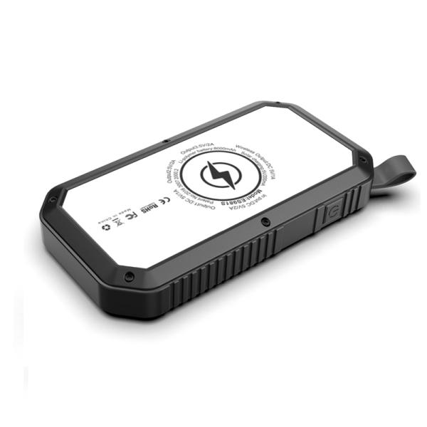20000mAh 22.5W Solar Wireless Power Bank 28 LED Light Rugged Solar Powered Power Bank
