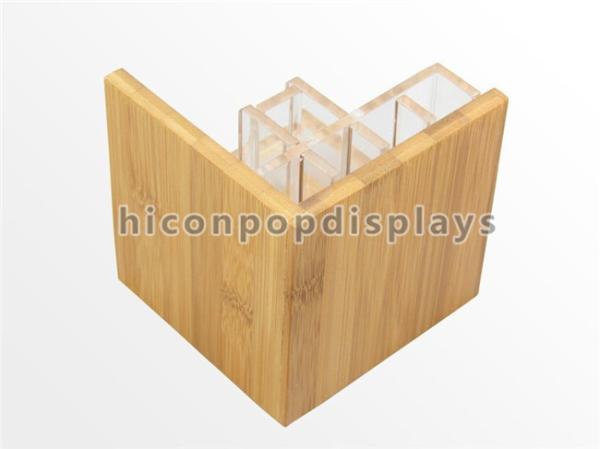 Countertop Stationery Wooden Display Racks Acrylic Wood Pen / Knife Display Stand