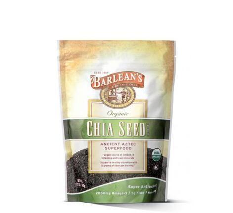 Custom Standing Up Moisture-Proof Custom Printed Resealable Zip Lock Chia Seed Plastic Packaging Bag