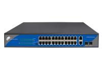 port combiné Unmanaged de 2 gigabits POE de commutateur gauche de 10/100Mbps 24