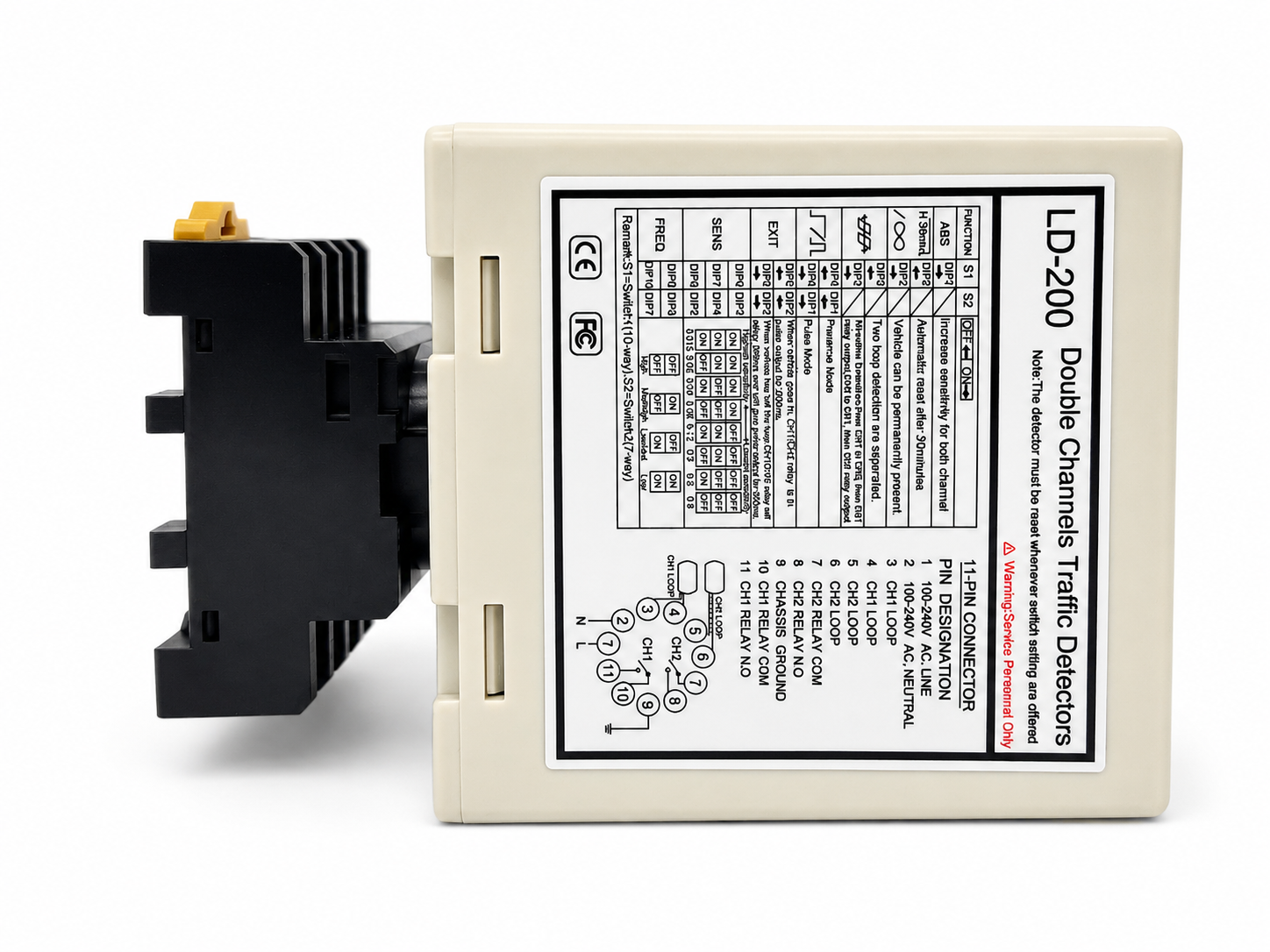 Vehicle Loop Detector for Industrial Gate Control with Dual Channel Detection and Relay Output