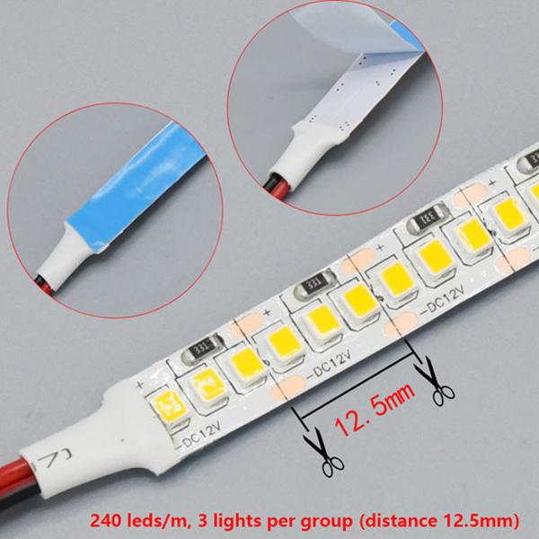 IP65 Rated Waterproof LED Strip Light 12V Single Color for Indoor/Outdoor Support Dimmer