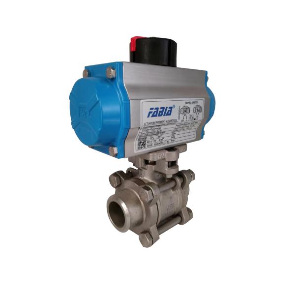 PN16 Гидравлический и пневматический шаровой клапан Водный клапан двухсторонний для химической обработки