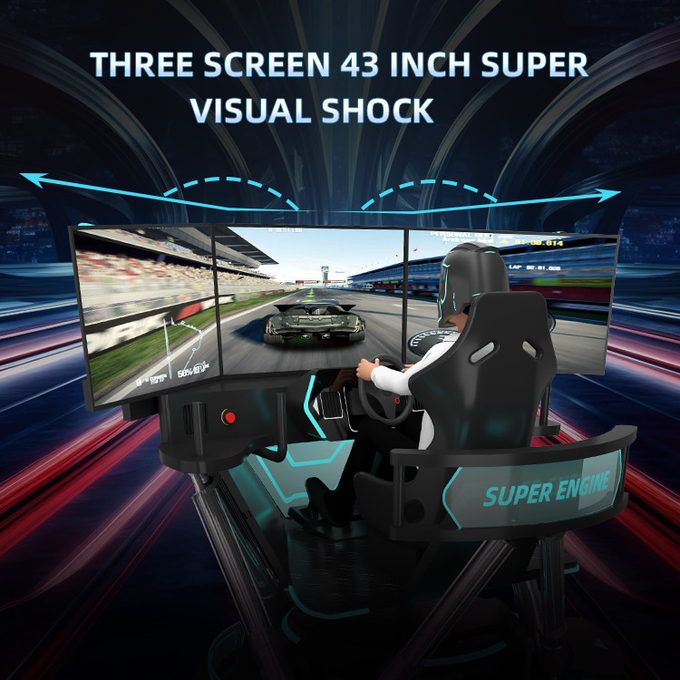 6 dof Гидравлический гоночный симулятор VR игры Виртуальная реальность 3 экрана F1 гоночный симулятор