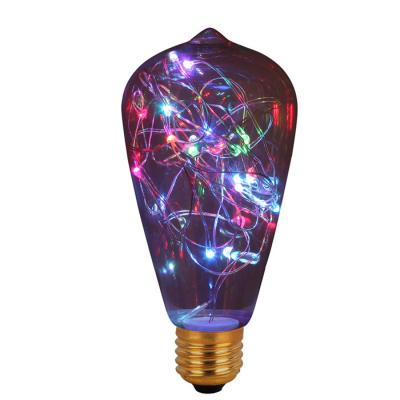 Edison S64 Decorative Filament Bulbs Cooper Wire 1.5w Led Edison Bulb E27 Dimmable