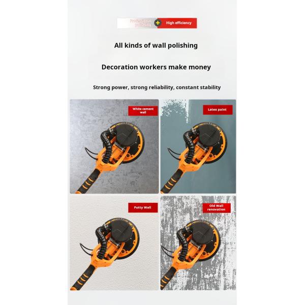 9 дюймов 225 мм электрический стеновой песочник самоотсосная двойная лампа длинный стержень