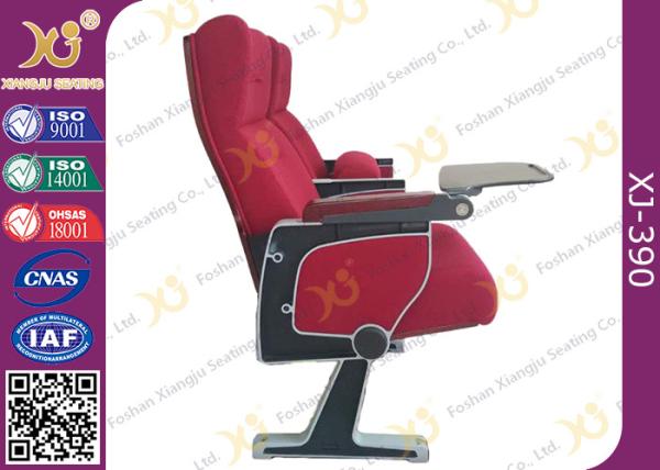 Aluminum Alloy Floor Length End Panel Design Auditorium Chairs With ABS Table