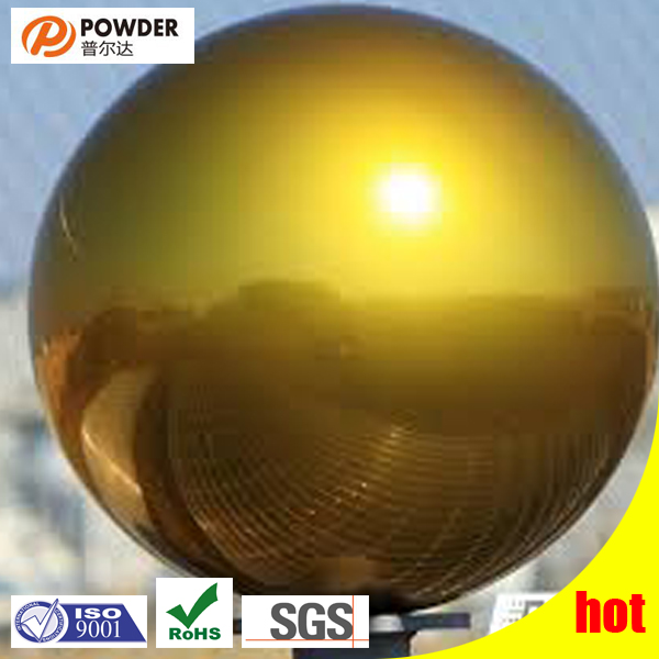 Polyester Gold Powder Coat Electrostatic Gun Spray Exceptional Protective Properties