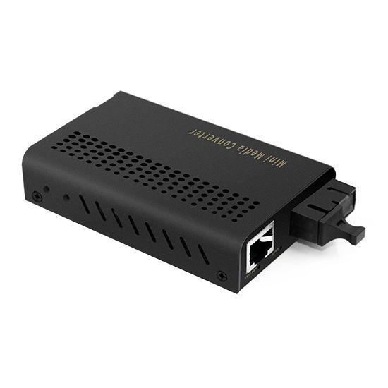 Mini 1x 10/100Base-T RJ45 to 1x 100Base-X SC TX1310nm/RX1550nm 40km SC Single Fiber Media Converter