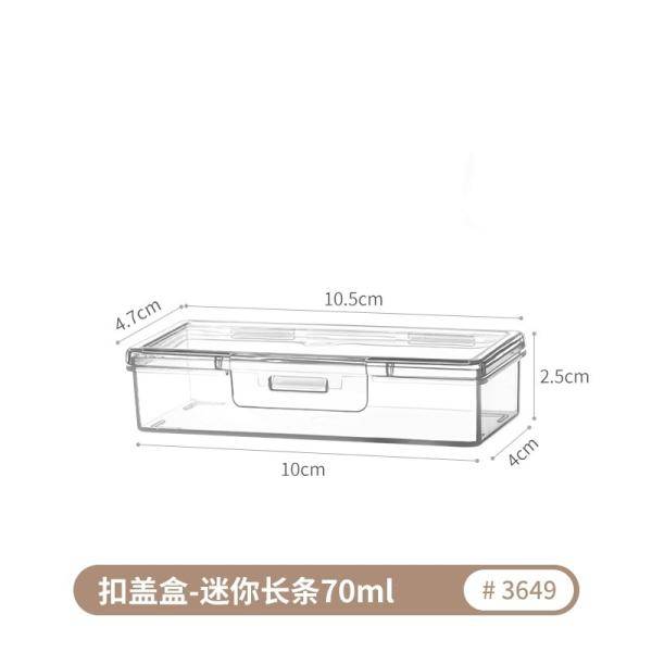 Sustainable Household Simple Large-Capacity Translucent Sticky Note Flip Storage Box Square Card Accessories Stationery Desktop Storage Box With Lid