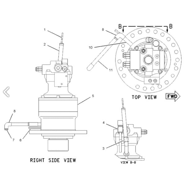 307B 307C 308B Excavator Swing Motor 148-1774 Swing Gearbox With Motor