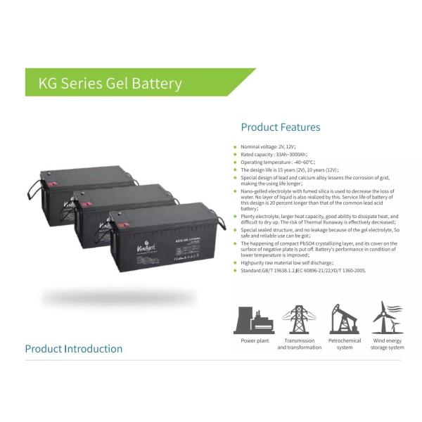 12v 100ah Solar Vrla Battery Deep Cycle Gel Lead Acid Battery Ups Battery KG12-100