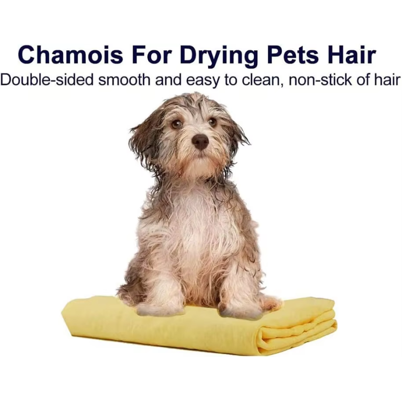 Extra Large Sized 66x43cm PVA Chamois Towel Plain Bottle Packaging For Drying Pet Hair