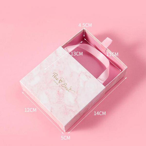 Festival Jewelry Gift Box Packaging / Drawer Gift Box Paper Sliding with Handle