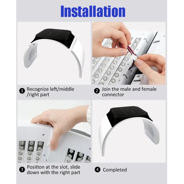 LED Light Therapy for Face - 7 Colors Photon PDT Near Infrared Light Therapy Professional LED Face Mask