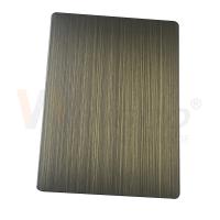 316 a mão de aço inoxidável decorativa da folha 3mm enegreceu o bronze verde escovado