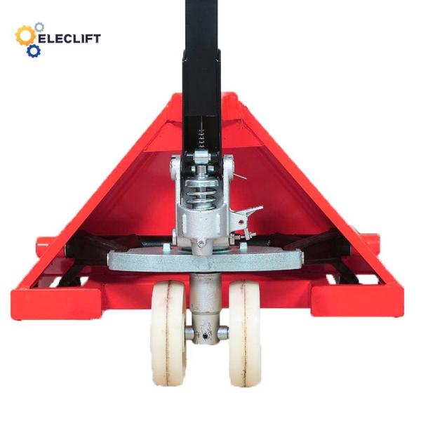 2500kg Capacity Manual Pallet Jack Polyurethane Steering Wheels 75mm Max Lift Height