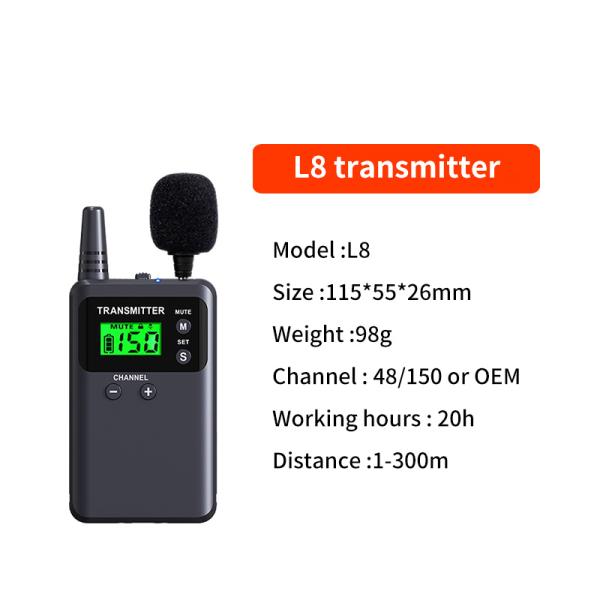 Chinese factory L8 wireless tour guide system for scenic spots and museum audio tour devices