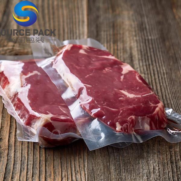 Clear Plastic Vacuum Storage Bags Packaging Custom Printed For Freezer Food