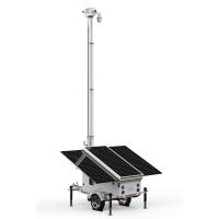 Solar Power Trailer Cold Dip Galvanized Steel Material For Construction Monitoring