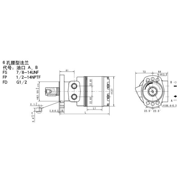 Прочный мотор ЛСХТ гидравлический, мотор БМТГ гидравлического подъема для огня/спасательного средства
