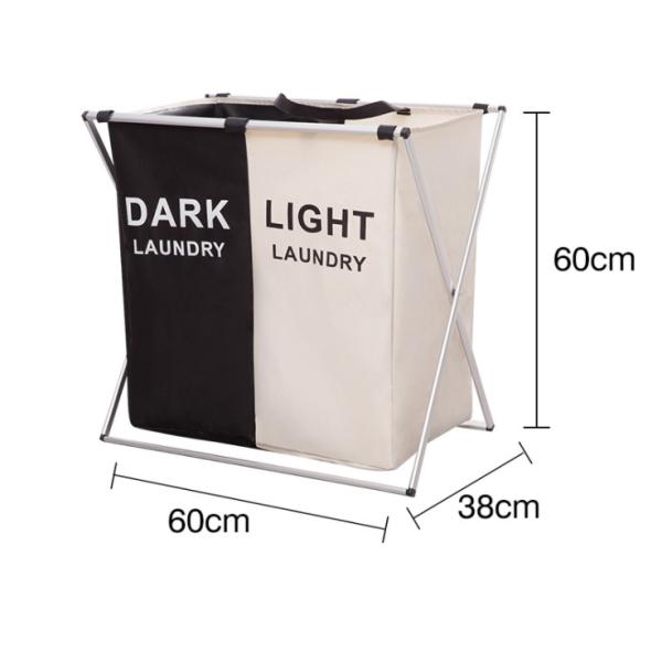 Foldable Waterproof X Shape Steel Laundry Basket