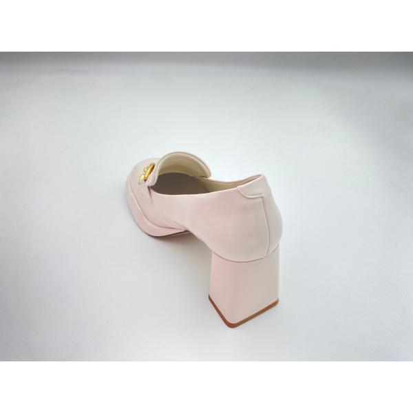 Women white high heels with thick soled and easy to take off summer for lady
